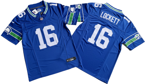 Seattle Seahawks 16 Tyler Lockett Football Jersey Blue Three Dynasties