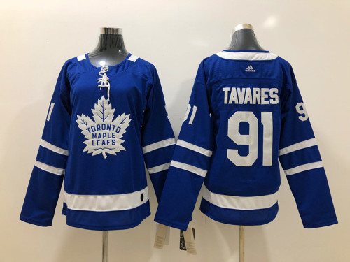 Women Adidas Classic Toronto Maple Leafs 91 John Tavares Ice Hockey Jersey Blue
