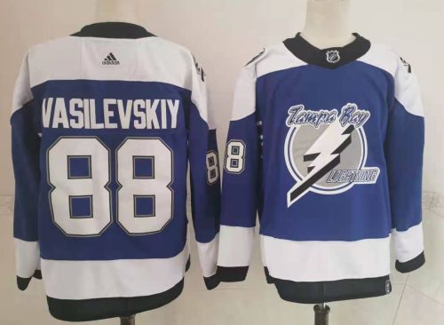 Adidas Tampa Bay Lightning 88 Andrei Vasilevskiy Ice Hockey Jersey Blue