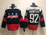 Adidas Classic Washington Capitals 92 Evgeny Kuznetsov Ice Hockey Jersey Navy Blue