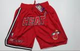 Miami Heat Red Mesh Shorts Retro