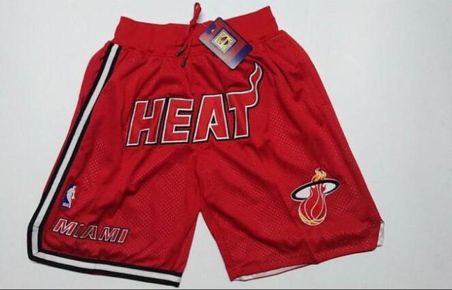 Miami Heat Red Mesh Shorts Retro