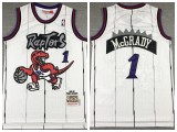 Toronto Raptors 1 Tracy McGrady Basketball Jersey White Retro