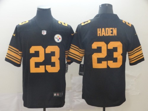 Pittsburgh Steelers 23 Joe Haden Football Jersey Black Yellow