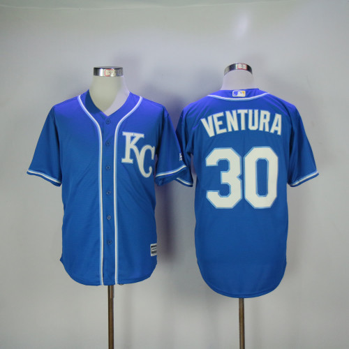 Kansas City Royals 30 Yordano Ventura Baseball Jersey Blue Fans
