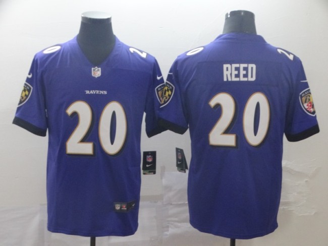 Baltimore Ravens 20 Ed Reed Football Jersey Limited Purple