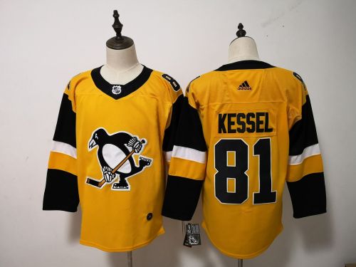 Adidas Classic Pittsburgh Penguins 81 Mary Hessel Ice Hockey Jersey Yellow