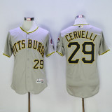 Pittsburgh Pirates 29 Francisco Cervelli Flexbase Baseball Jersey Gray
