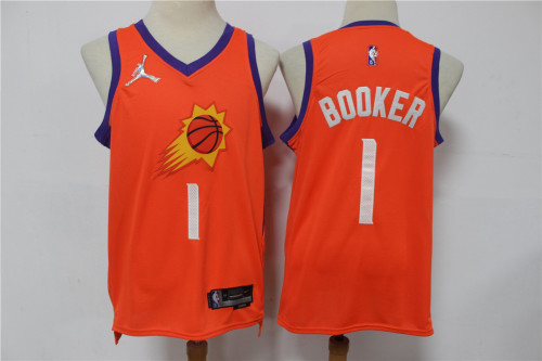 Nike Feinikesi suns 1 Devin Booker Basketball Jersey Orange 75th Anniversary Edition
