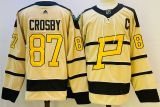 Adidas Pittsburgh Penguins 87 Sidney Crosby Ice Hockey Jersey Beige