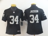 Women Oakland Raiders 34 Bo Jackson  Football Jersey Legend Black