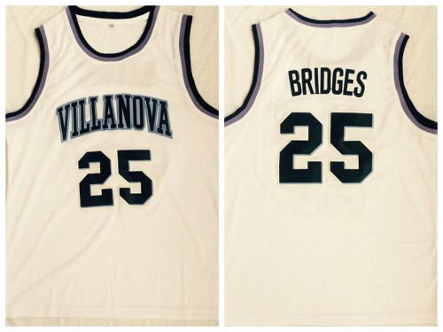 NCAA Vera Nova University 25 Mikal Bridges Basketball Jersey White