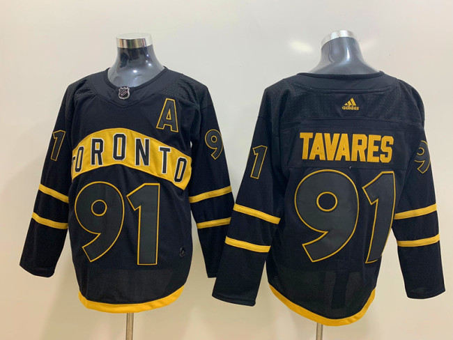 Adidas Classic Toronto Maple Leafs 91 John Tavares Ice Hockey Jersey Black