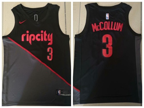 Nike Portland Trail Blaze 3 CJ McCollum Basketball Jersey Black City version