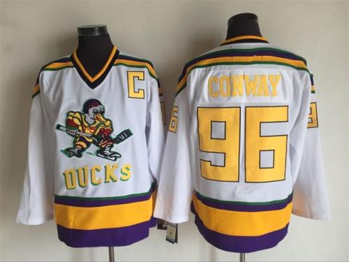 Classic Anaheim Ducks 96 Charlie Conway Ice Hockey Jersey White