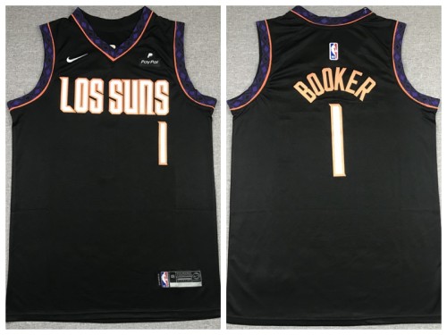 Nike Feinikesi suns 1 Devin Booker Basketball Jersey Black