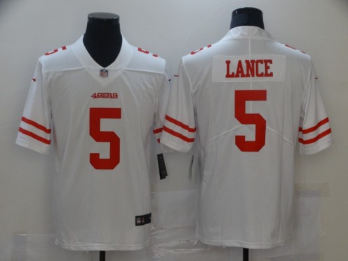 San Francisco 49ers 5 Trey Lance Football Jersey Legend White