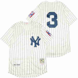 New York Yankees 3 Babe Ruth Baseball Jersey Beige Retro