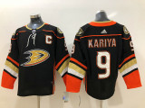 Adidas Classic Anaheim Ducks 9 Paul Kariya Ice Hockey Jersey Black