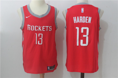 Nike Houston Rockets 13 James Harden Basketball Jersey Red Player Edition