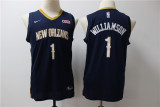 Youth New Orleans Pelicans 1 Winning Williamson Basketball Jersey Navy Blue Fan version