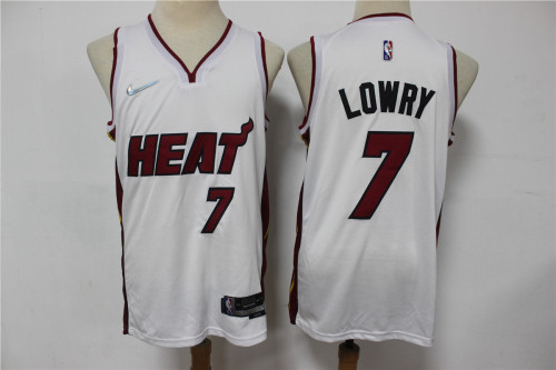 NIke Miami Heat 7 Kyle Lowry Basketball Jersey White 75th Anniversary Edition