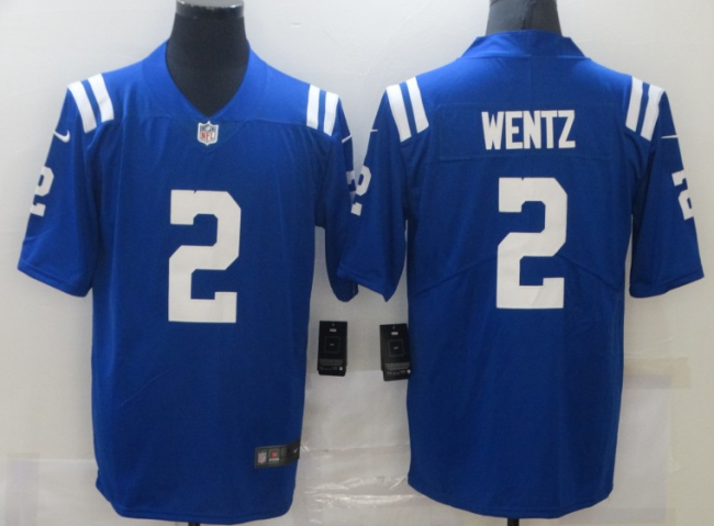 Indianapolis Colts 2 Carson Wentz Football Jersey Legend Blue