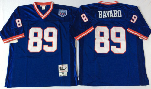 New York Giants 89 Bavaro Football Jersey Blue Retro