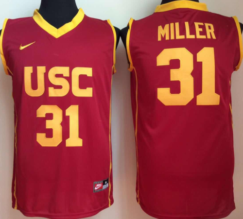 USC Trojans 31 Reggie Miller College Basketball Jersey Red