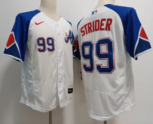Nike Atlanta Braves 99 Spencer Strider Flexbase Baseball Jersey White