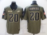 Philadelphia Eagles 20 Brian Dawkins Football Jersey New salute