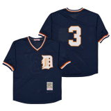 Detroit Tigers 3 Ian Kinsler Baseball Jersey Deep blue retro net eye