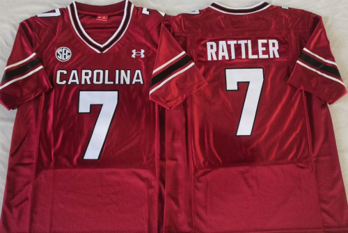South Carolina Gamecock 7 Spencer Rattler College Football Jersey Red