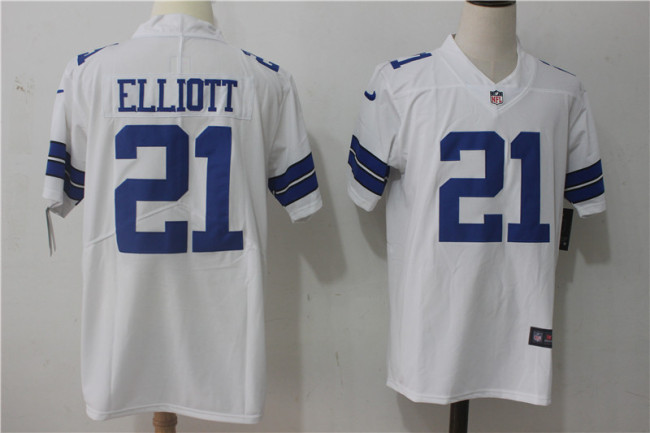 Dallas Cowboys 21 Ezekiel Elliott Football Jersey Legend White