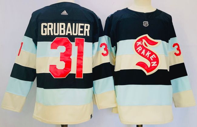 Adidas Seattle Kraken 31 Philipp Grubauer Ice Hockey Jersey