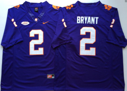 Clemson Tigers 2 Kelly Bryant College Football Jersey Purple