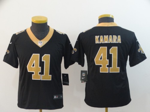 Youth New Orleans Saints 41 Alvin Kamara Football Jersey Legend Black