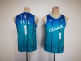 Youth Jordan New Orleans Hornets 1 Lamelo Ball Basketball Jersey Green