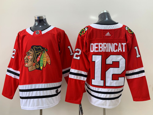 Adidas Classic Chicago Blackhawks 12 Alex DeBrincat Ice Hockey Jersey Red