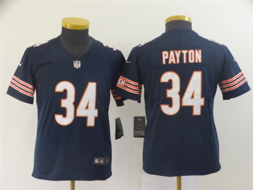 Youth Chicago Bears 34 Walter Payton Football Jersey Legend Navy Blue