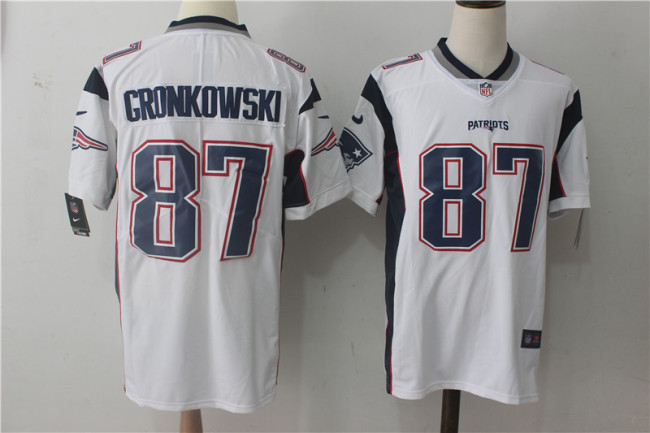 New England Patriots 87 Rob Gronkowski Football Jersey Legend White