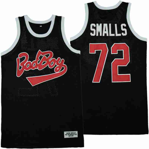 Bad Boy Movie 72 BIGGIE SMALLS BASKETBALL Jersey Black