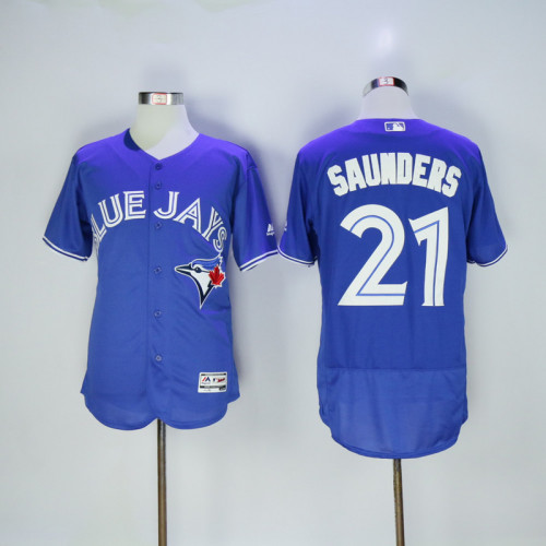 Toronto Blue Jays 21 Michael Saunders Flexbase Baseball Jersey Blue