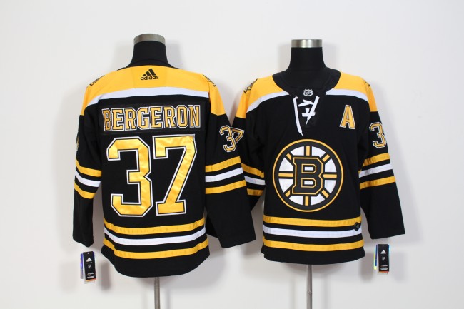 Adidas Classic Boston Bruins 37 Patrice Bergeron Ice Hockey Jersey Black