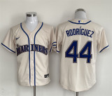 Nike Seattle Mariners 44 Julio Rodriguez Baseball Jersey Beige