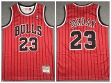 Chicago Bulls 23 Michael Jordan Basketball Jersey red stripe
