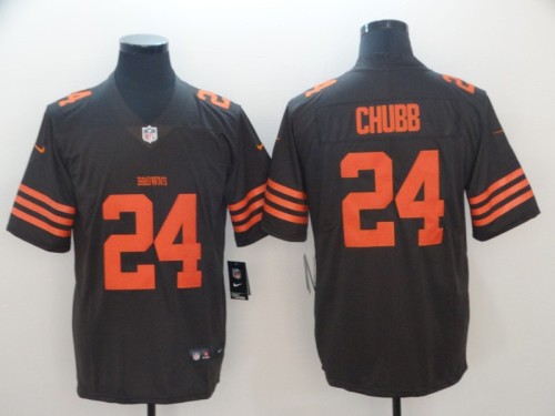 Cleveland Browns 24 Nick Chubb Football Jersey Legendary Brown