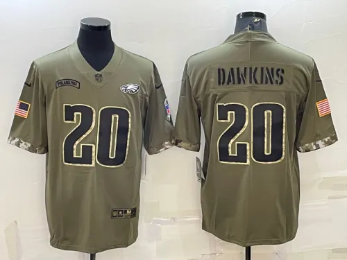 Philadelphia Eagles 20 Brian Dawkins Football Jersey salute