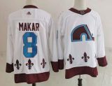 Adidas Colorado Avalanche 8 Cale Makar Ice Hockey Jersey White