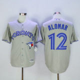 Toronto Blue Jays 12 Roberto Alomar Baseball Jersey Gray Fan version